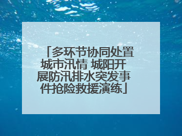 多环节协同处置城市汛情 城阳开展防汛排水突发事件抢险救援演练