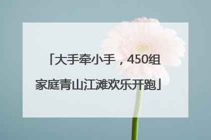 大手牵小手，450组家庭青山江滩欢乐开跑
