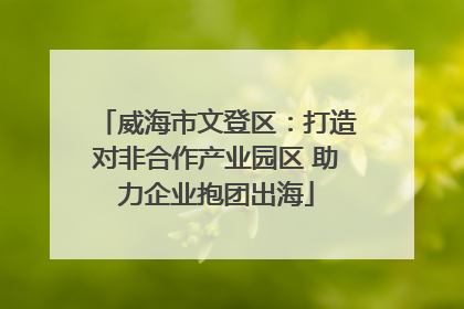 威海市文登区：打造对非合作产业园区 助力企业抱团出海