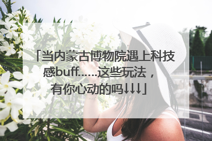 当内蒙古博物院遇上科技感buff……这些玩法，有你心动的吗↓↓↓