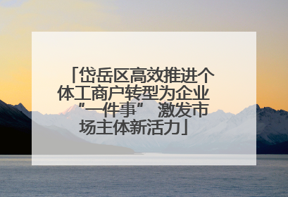 岱岳区高效推进个体工商户转型为企业“一件事” 激发市场主体新活力