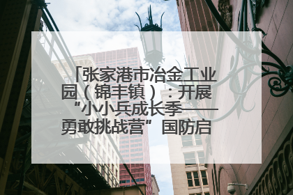 张家港市冶金工业园（锦丰镇）：开展“小小兵成长季——勇敢挑战营”国防启蒙教育活动