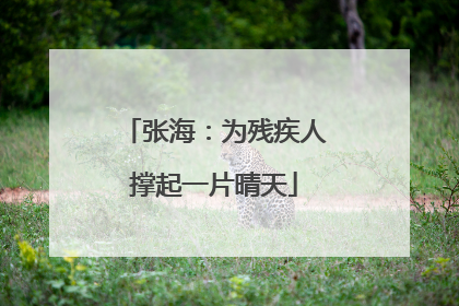 张海：为残疾人撑起一片晴天