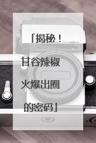 揭秘！甘谷辣椒火爆出圈的密码