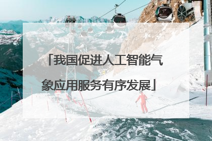 我国促进人工智能气象应用服务有序发展