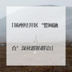 扬州经开区“警网融合”深化群防群治