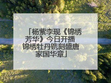 杨紫李现《锦绣芳华》今日开播 锦绣牡丹镌刻盛唐家国华章