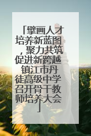 擘画人才培养新蓝图，聚力共筑促进新跨越 镇江市丹徒高级中学召开骨干教师培养大会
