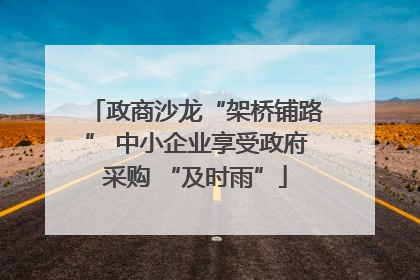 政商沙龙“架桥铺路” 中小企业享受政府采购 “及时雨”