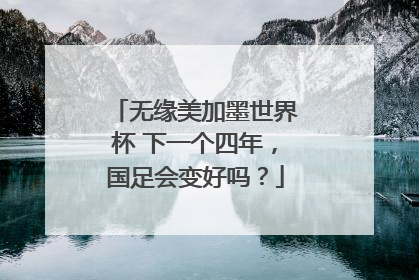 无缘美加墨世界杯 下一个四年，国足会变好吗？