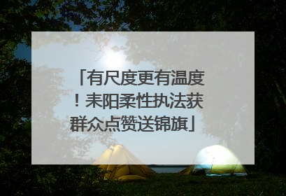 有尺度更有温度！耒阳柔性执法获群众点赞送锦旗