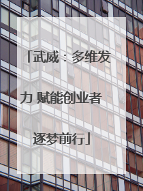 武威：多维发力 赋能创业者逐梦前行