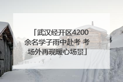武汉经开区4200余名学子雨中赴考 考场外再现暖心场景