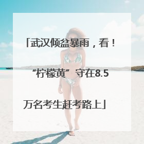 武汉倾盆暴雨，看！“柠檬黄”守在8.5万名考生赶考路上
