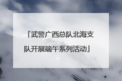 武警广西总队北海支队开展端午系列活动