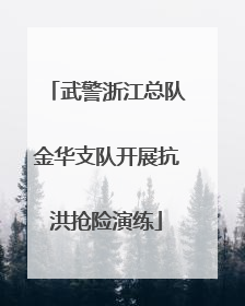 武警浙江总队金华支队开展抗洪抢险演练
