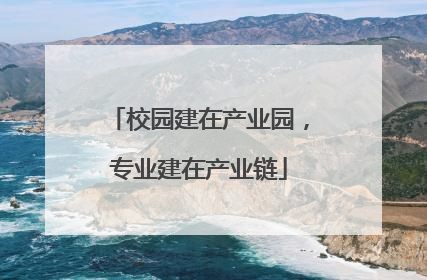 校园建在产业园，专业建在产业链