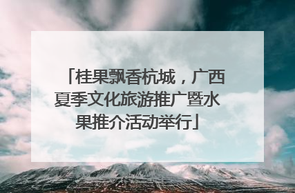 桂果飘香杭城，广西夏季文化旅游推广暨水果推介活动举行