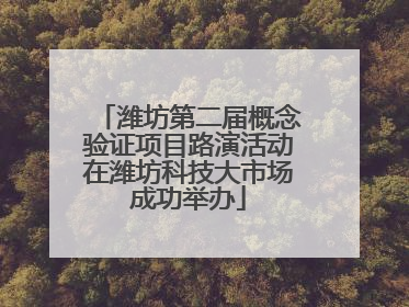 潍坊第二届概念验证项目路演活动在潍坊科技大市场成功举办