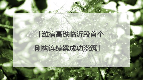 潍宿高铁临沂段首个刚构连续梁成功浇筑