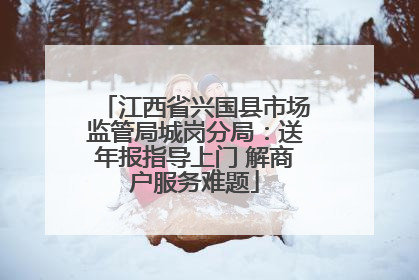 江西省兴国县市场监管局城岗分局：送年报指导上门 解商户服务难题