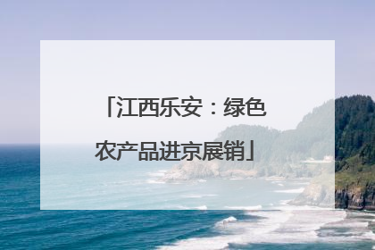 江西乐安：绿色农产品进京展销