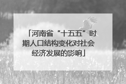 河南省“十五五”时期人口结构变化对社会经济发展的影响