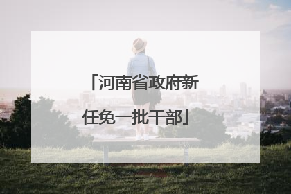 河南省政府新任免一批干部