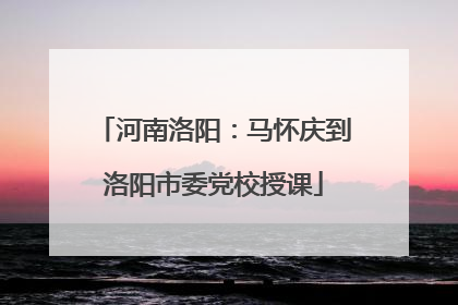 河南洛阳：马怀庆到洛阳市委党校授课