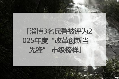 淄博3名民警被评为2025年度“改革创新当先锋” 市级榜样