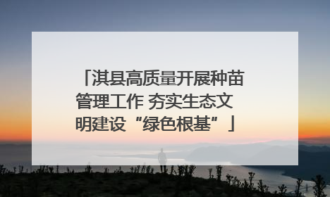 淇县高质量开展种苗管理工作 夯实生态文明建设“绿色根基”