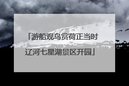 游船观鸟赏荷正当时 辽河七星湖景区开园