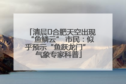清晨﻿合肥天空出现“鱼鳞云” 市民：似乎预示“鱼跃龙门” 气象专家科普