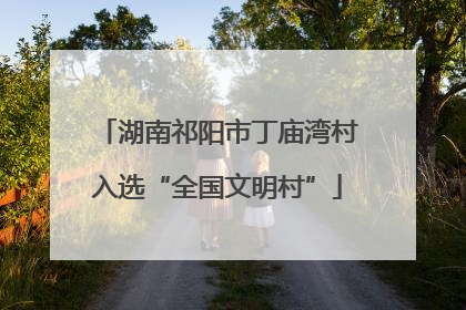 湖南祁阳市丁庙湾村入选“全国文明村”