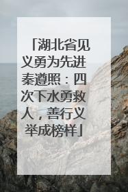 湖北省见义勇为先进秦遵照：四次下水勇救人，善行义举成榜样