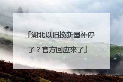 湖北以旧换新国补停了？官方回应来了