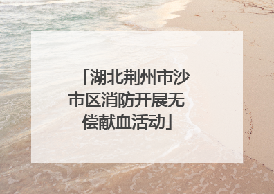 湖北荆州市沙市区消防开展无偿献血活动