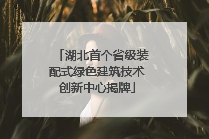 湖北首个省级装配式绿色建筑技术创新中心揭牌