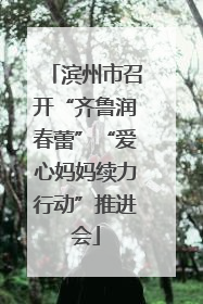 滨州市召开“齐鲁润春蕾”“爱心妈妈续力行动”推进会