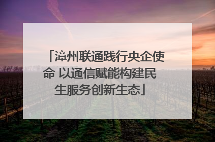 漳州联通践行央企使命 以通信赋能构建民生服务创新生态