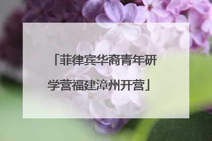菲律宾华裔青年研学营福建漳州开营