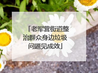老军营街道整治群众身边垃圾问题见成效