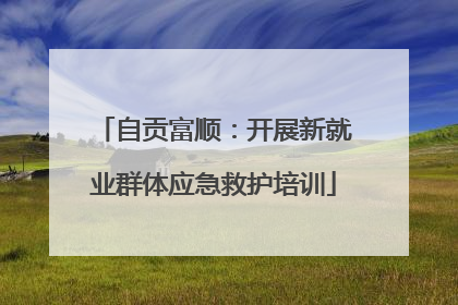 自贡富顺：开展新就业群体应急救护培训