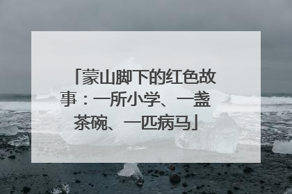 蒙山脚下的红色故事：一所小学、一盏茶碗、一匹病马
