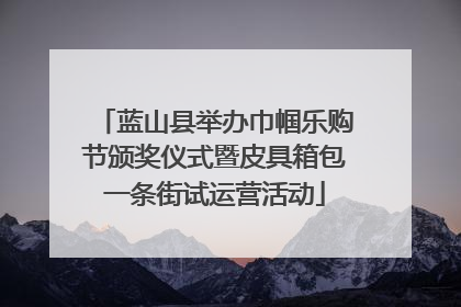 蓝山县举办巾帼乐购节颁奖仪式暨皮具箱包一条街试运营活动