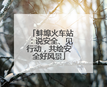 蚌埠火车站：说安全、见行动，共绘安全好风景