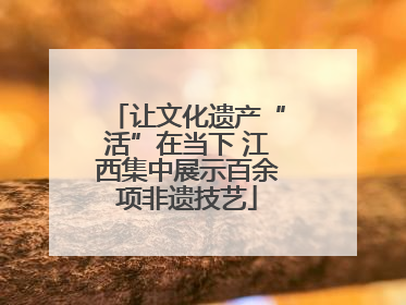 让文化遗产“活”在当下 江西集中展示百余项非遗技艺