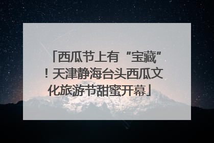 西瓜节上有“宝藏”！天津静海台头西瓜文化旅游节甜蜜开幕