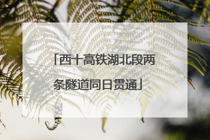 西十高铁湖北段两条隧道同日贯通