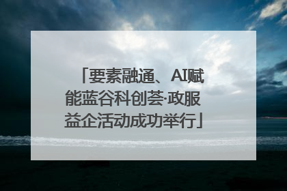 要素融通、AI赋能蓝谷科创荟·政服益企活动成功举行